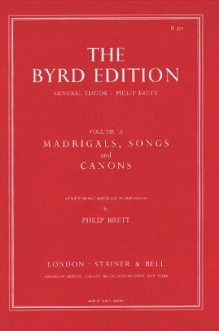 Cover of Madrigals Songs and Canons