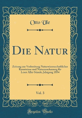 Book cover for Die Natur, Vol. 3