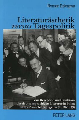 Cover of Literaturaesthetik Versus Tagespolitik