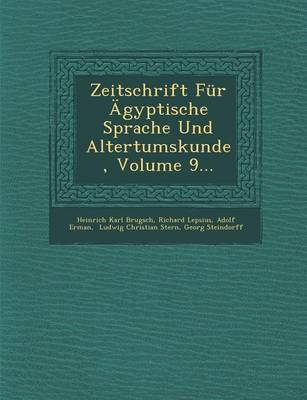 Book cover for Zeitschrift Fur Agyptische Sprache Und Altertumskunde, Volume 9...