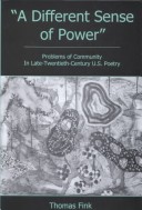 Book cover for A Different Sense of Power