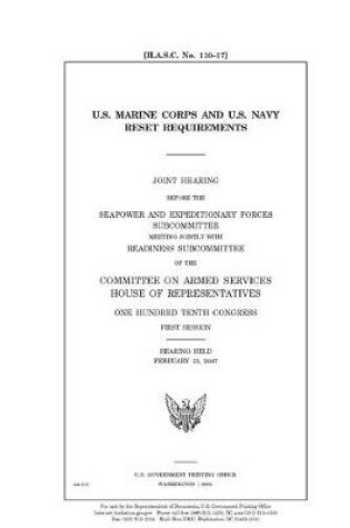 Cover of U.S. Marine Corps and U.S. Navy reset requirements