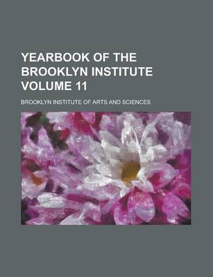 Book cover for Yearbook of the Brooklyn Institute Volume 11