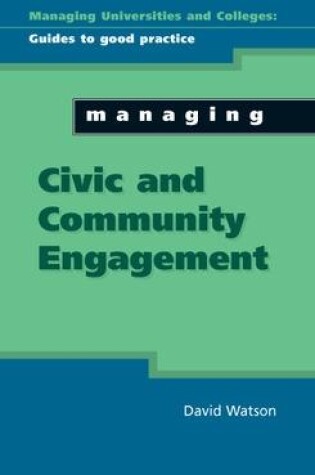 Cover of Managing Civic and Community Engagement