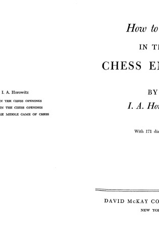 Cover of How to Win in Chess Endings