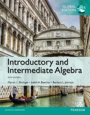 Book cover for Introductory and Intermediate Algebra OLP with eText, Global Edition