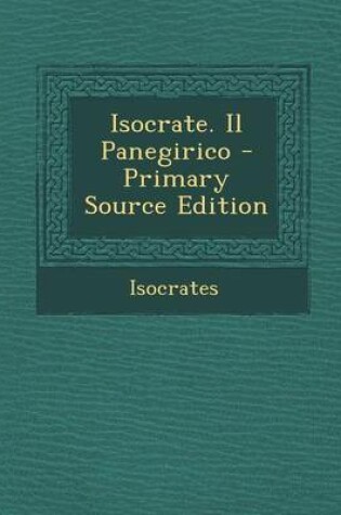 Cover of Isocrate. Il Panegirico