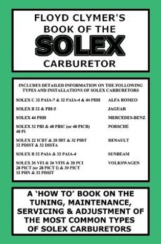 Cover of Floyd Clymer's Book of the Solex Carburetor