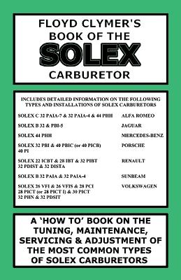 Book cover for Floyd Clymer's Book of the Solex Carburetor