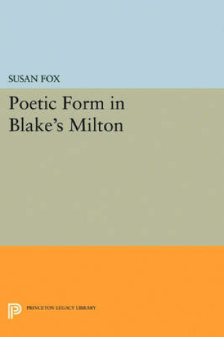 Cover of Poetic Form in Blake's MILTON