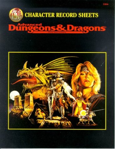 Book cover for AD&D Player Character Record