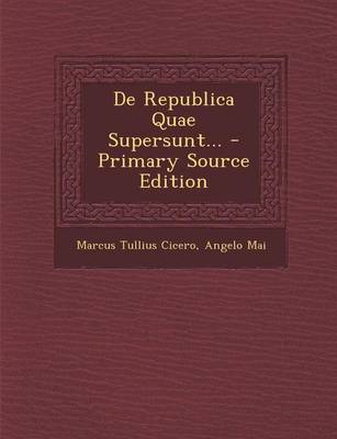 Book cover for de Republica Quae Supersunt...
