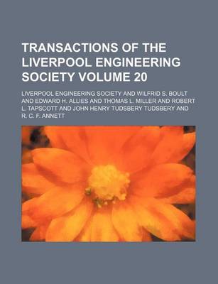 Book cover for Transactions of the Liverpool Engineering Society Volume 20