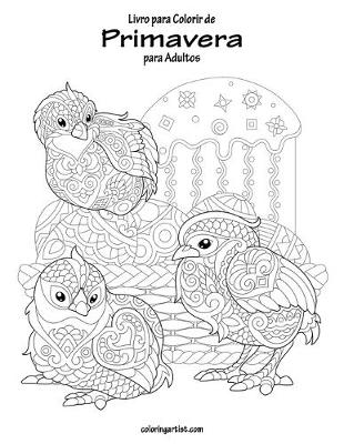 Cover of Livro para Colorir de Primavera para Adultos