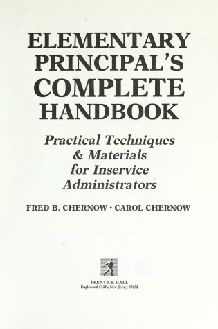 Cover of Elementary Principal's Complete Handbook