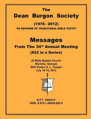 Book cover for The Dean Burgon Society Message Book 2012