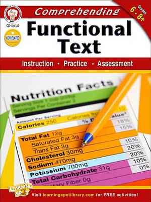 Book cover for Comprehending Functional Text, Grades 6 - 8
