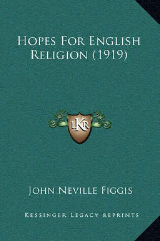 Cover of Hopes for English Religion (1919)