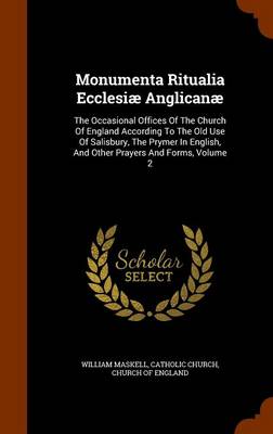 Book cover for Monumenta Ritualia Ecclesiae Anglicanae