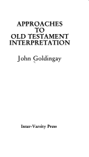 Book cover for Approaches to Old Testament Interpretation