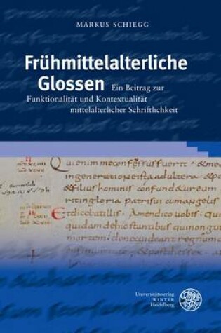 Cover of Fruhmittelalterliche Glossen