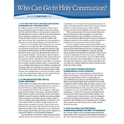 Book cover for Who Can Go to Holy Communion?