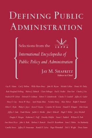 Cover of Defining Public Administration