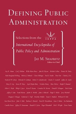 Book cover for Defining Public Administration