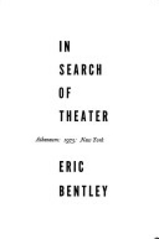 Cover of In Search of Theater