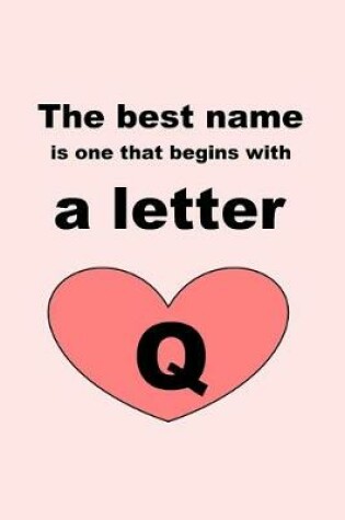 Cover of The best name is one that begins with a letter Q