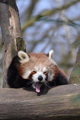 Book cover for Cute Red Panda Yawning Journal