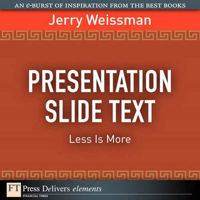 Book cover for Presentation Slide Text