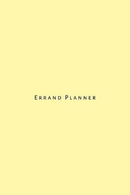 Book cover for Errand Planner
