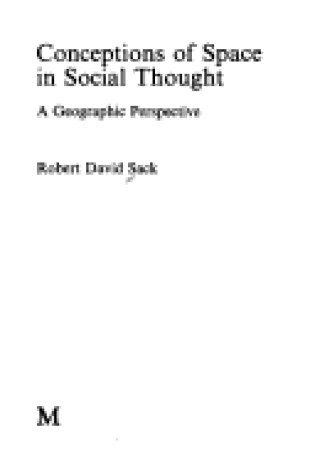 Cover of Conceptions of Space in Social Thought