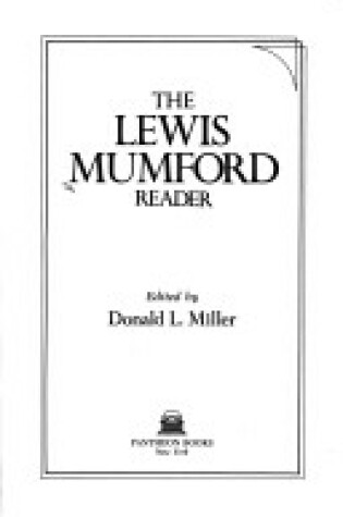 Cover of The Lewis Mumford Reader