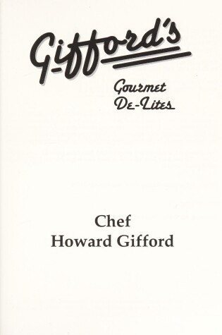 Cover of Gifford's Gourmet de-Lites