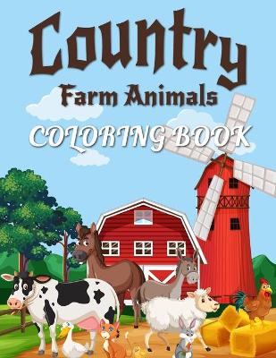 Book cover for Country Farm Animals Coloring