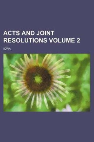 Cover of Acts and Joint Resolutions Volume 2