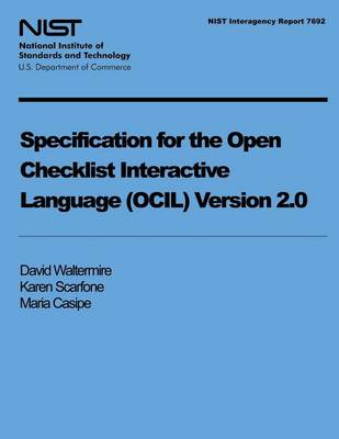 Book cover for Specification for the Open Checklist Interactive Language (OCIL) Version 2.0