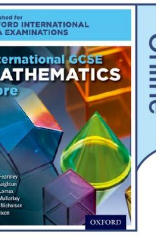 Cover of International GCSE Mathematics Core Level for Oxford International AQA Examinations