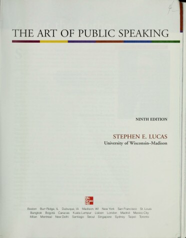 Book cover for The Art of Public Speaking