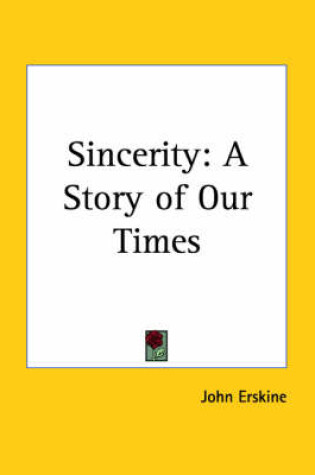 Cover of Sincerity: A Story of Our Times (1929)