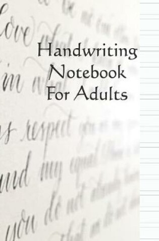 Cover of Handwriting Notebook for adults