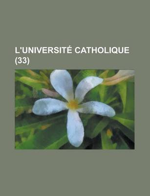 Book cover for L'Universite Catholique (33)