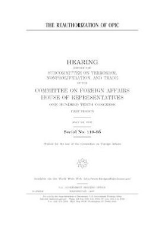 Cover of The reauthorization of OPIC