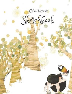 Book cover for Collect happiness sketchbook(Drawing & Writing)( Volume 12)(8.5*11) (100 pages)