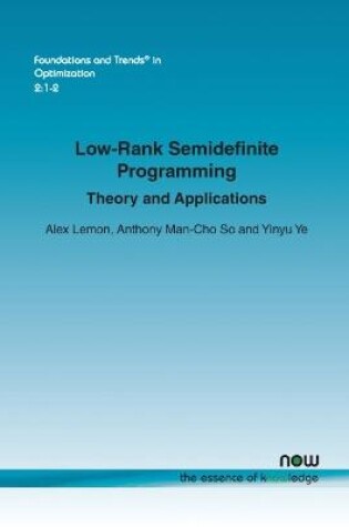 Cover of Low-Rank Semidefinite Programming