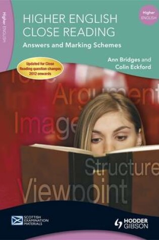 Cover of Higher English Close Reading Answers and Marking Schemes