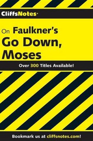 Cover of Cliffsnotes on Faulkner's Go Down, Moses