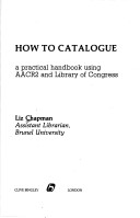 Book cover for How to Catalogue